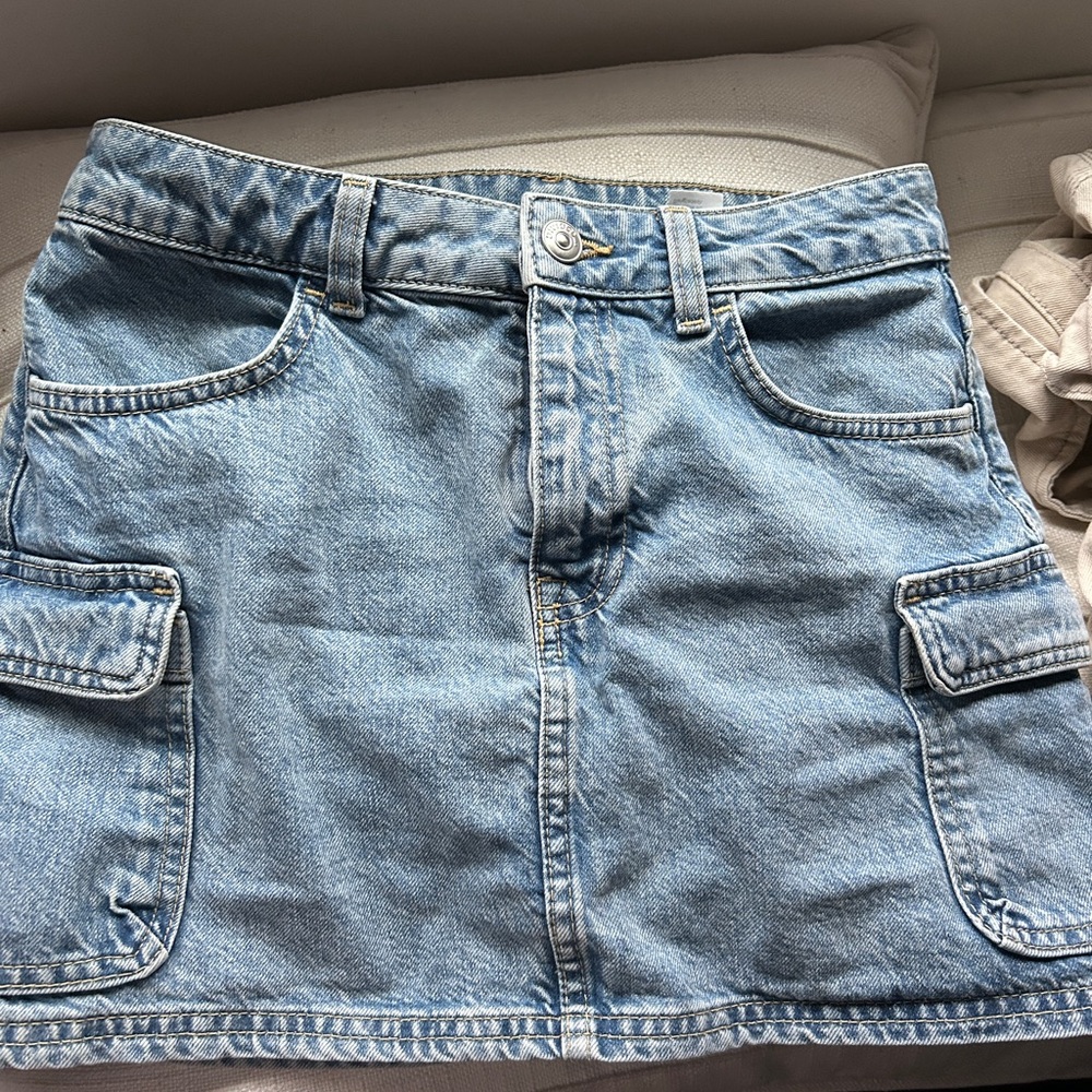 H&M Light Blue Denim Skirt